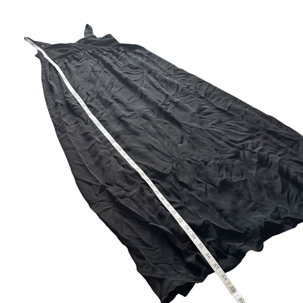 Om+Nadis Silk Maxi Dress Black Open Back Maternity Friendly NWT M - Picture 8 of 10